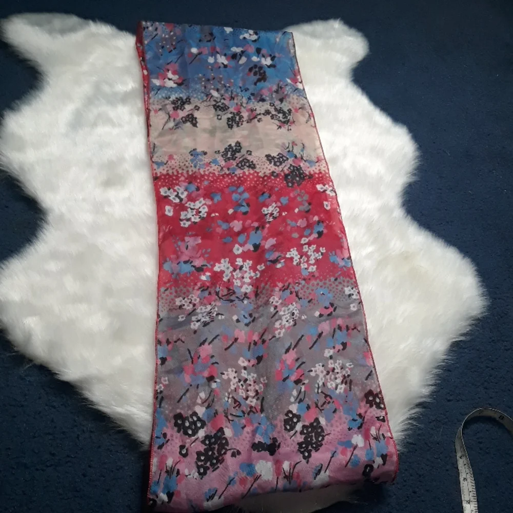 Floral eternity scarf women's 10 inches wide, 33 inches long (66 total)